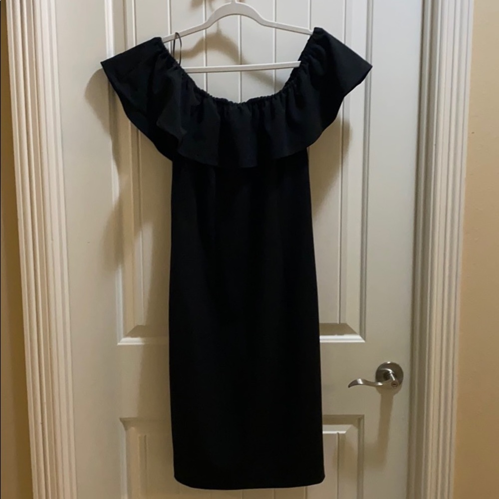 Off the shoulder little black dress by 1. STATE.